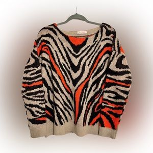 Boat neck tan sweater